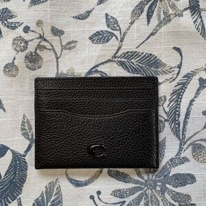 Coach Black Leather Card Holder